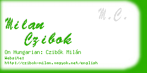 milan czibok business card